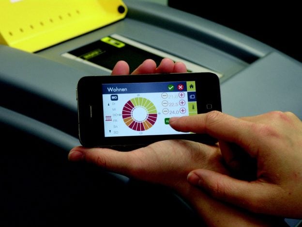 varmepumpe med betjening fra mobil